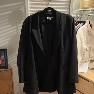 Good American Black Oversized Blazer